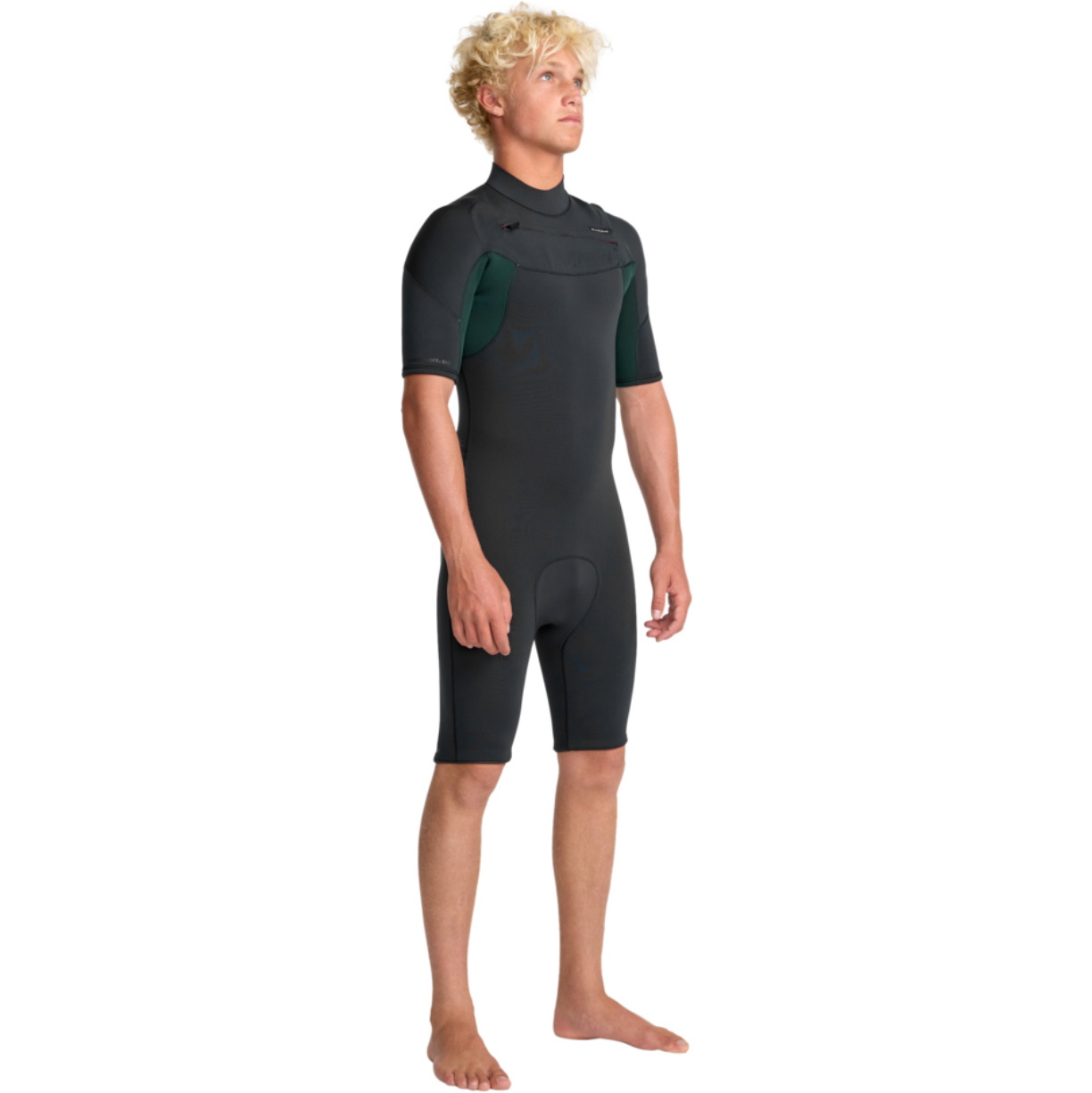 2026 Quiksilver Mens Everyday Sessions 2/2mm Chest Zip Shorty Wetsuit 25AW253501 - Jade